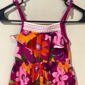Spaghetti strap floral girls dress